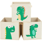 Aufbewahrungsboxen 3er Set Dinosaurier 30x30x30 cm von Songmics