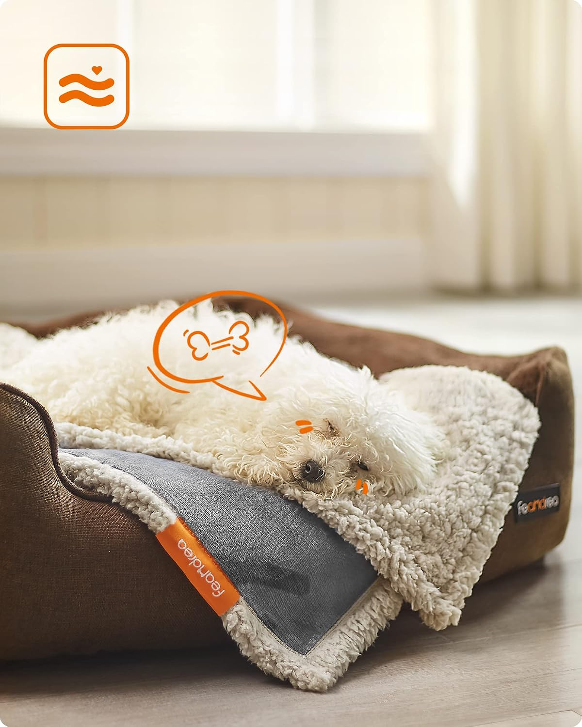 Hundedecke wasserdicht 73x63 cm Wendbar Sherpa Flanell von Songmics