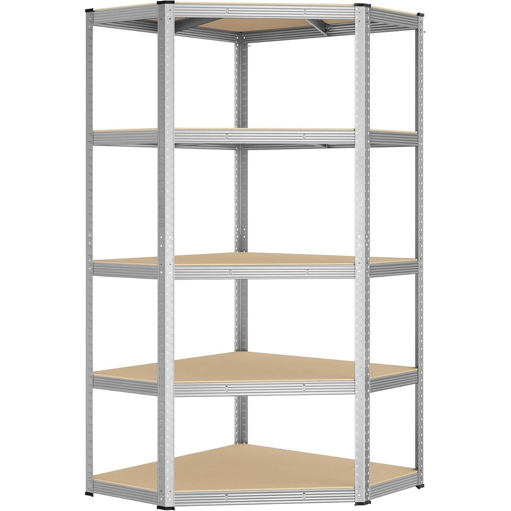 Eckregal 70x70x180 cm Schwerlastregal 875 kg Silber von Songmics