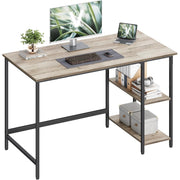 Computertisch 120x60cm Bürotisch Schreibtisch Greige-Schwarz von Songmics