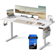 Schreibtisch elektrisch höhenverstellbar 160x70 cm Weiss von Songmics
