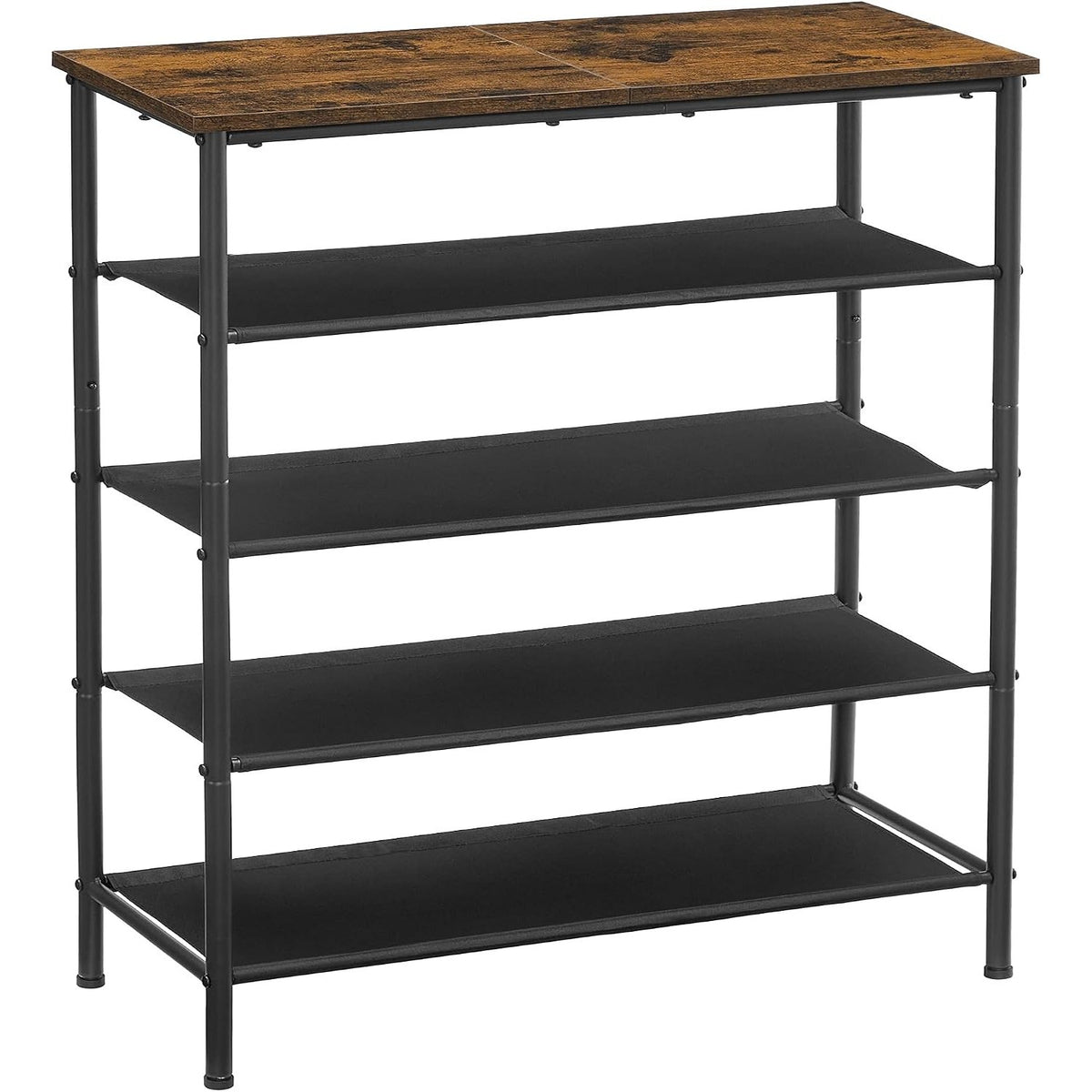 Schuhregal 4 Ablagen 75x30x91 cm Industrial Braun von Songmics