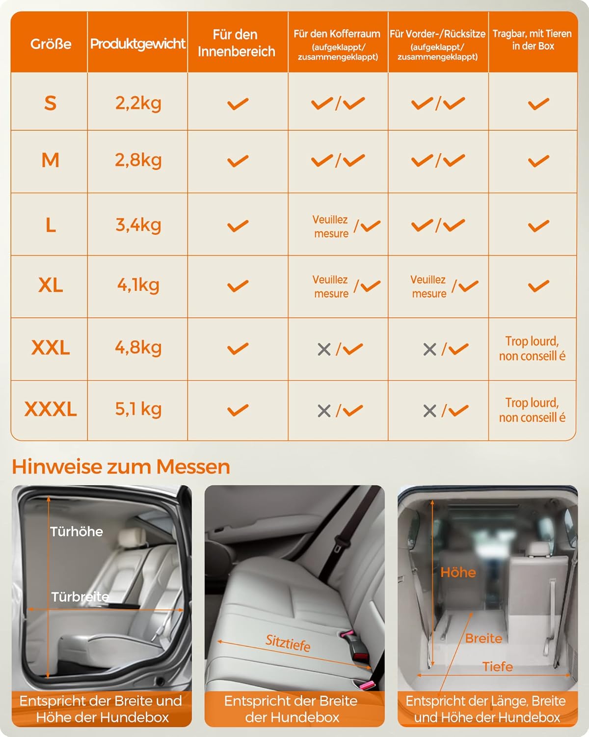 Faltbare Hundebox XXXL 102x69cm schwarz atmungsaktiv von Songmics