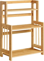 Gewürzregal 3 Etagen 41x18,6x53,5 cm Bambus Natur von Songmics