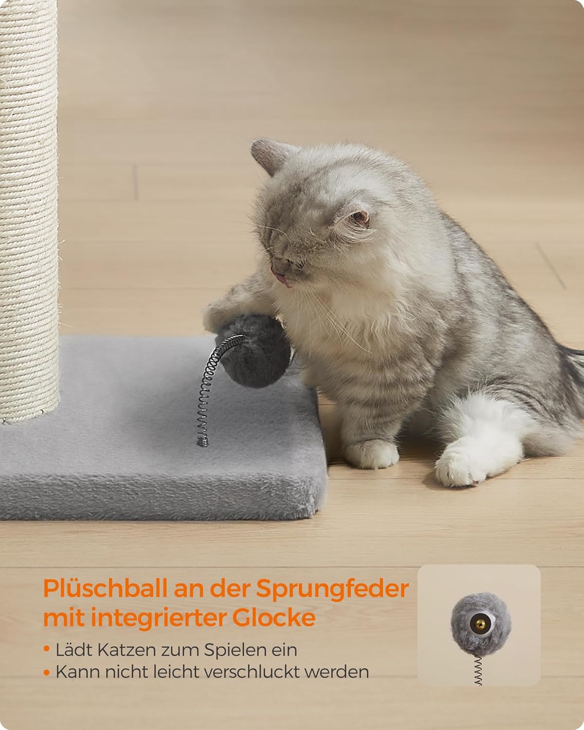 Kratzsäule XL 85 cm dicker Stamm für große Katzen Sisal von guteszeug.ch