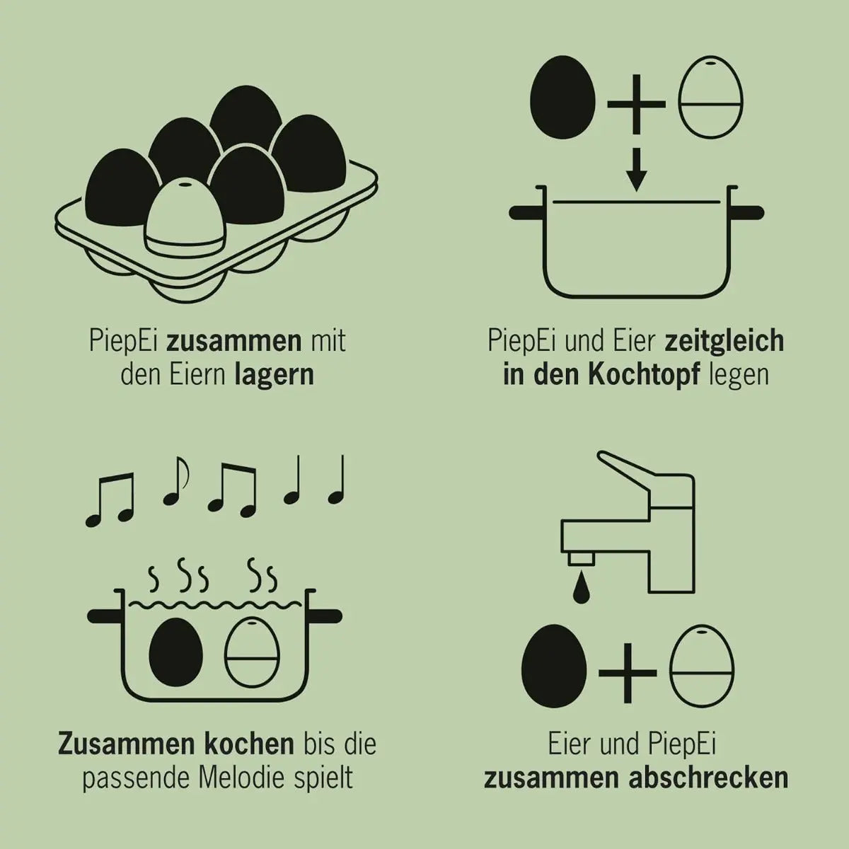 Singende Eieruhr Classic gelb von PiepEi