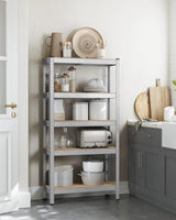 Schwerlastregal mit Stahlgestell, bis 650 kg, silbern von Songmics