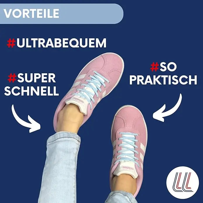 Elastische Schnürsenkel Flexibel Ohne Binden Schmal Silikon Lavender von Gorilla Lacets