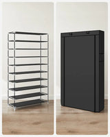 Schuhregal mit 9 Ebenen Schwarz, 85 x 28 x 162 cm von Songmics