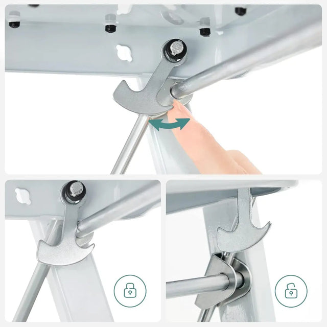 Trittleiter Klappleiter mit 2 Stufen einfach zu verstauen von Songmics