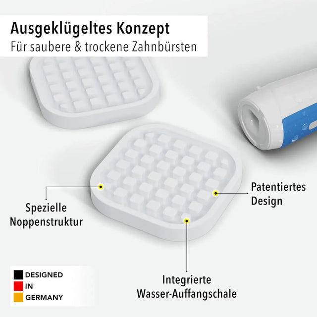 Zahnbürsten Untersetzer Weiss 2er Set von Qikfresh