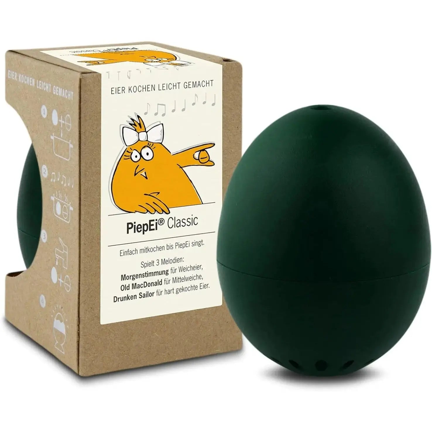 Singende Eieruhr Classic dunkelgrün von PiepEi