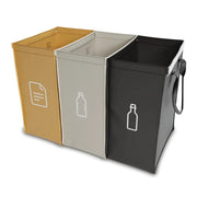 Mülltrennsystem 3er Set (ohne Beschriftung) von Qikfresh