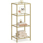 Regal mit 4 Ablagen Goldfarben von Songmics