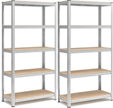 Schwerlastregal 2er Set mit Stahlgestell silbern von Songmics