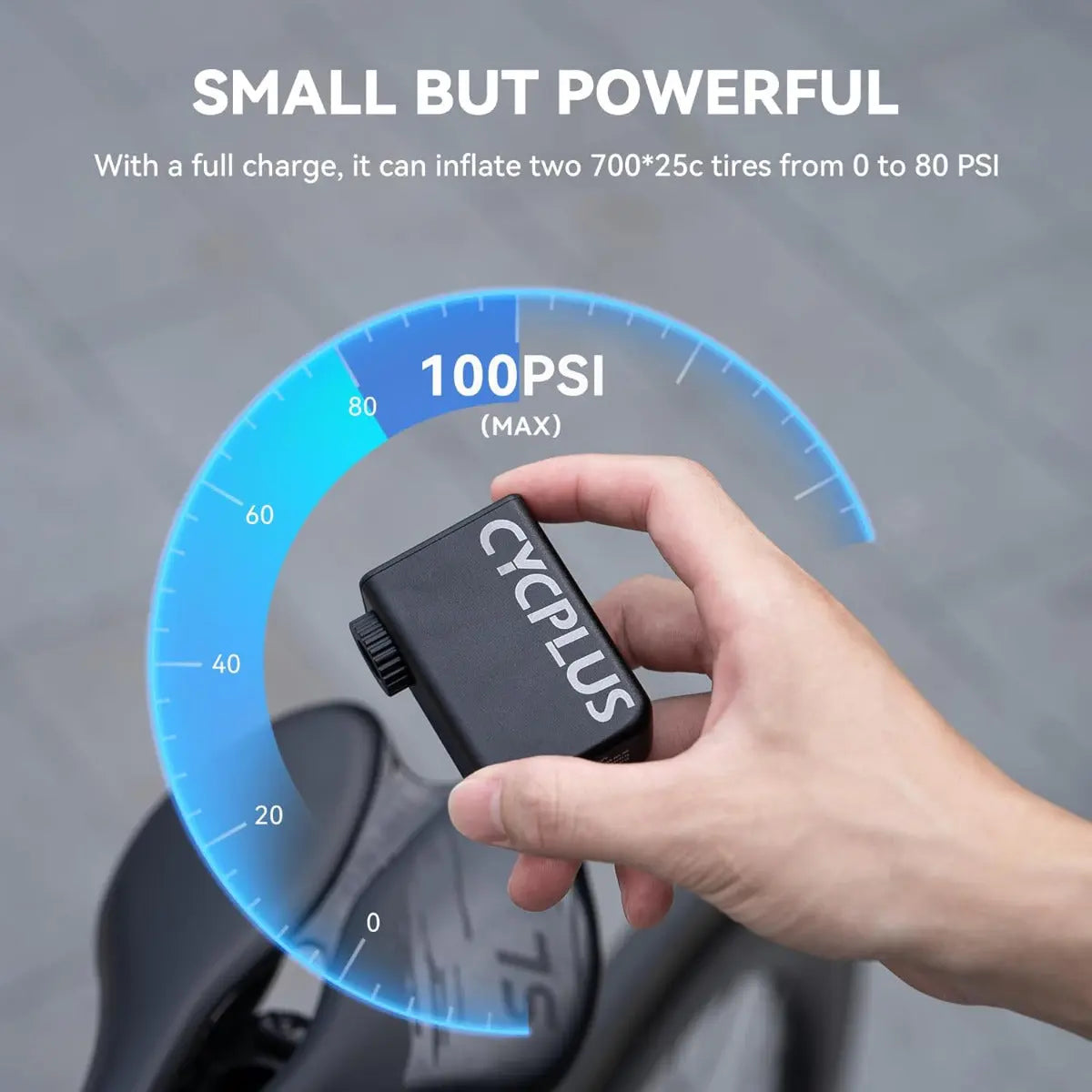 Fahrradpumpe AS2 Elektrisch Mini Kompressor Akku von Cycplus