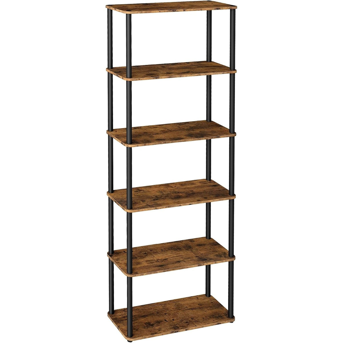 Bücherregal 6 Ebenen 60x24x173 cm Braun Schwarz von Songmics