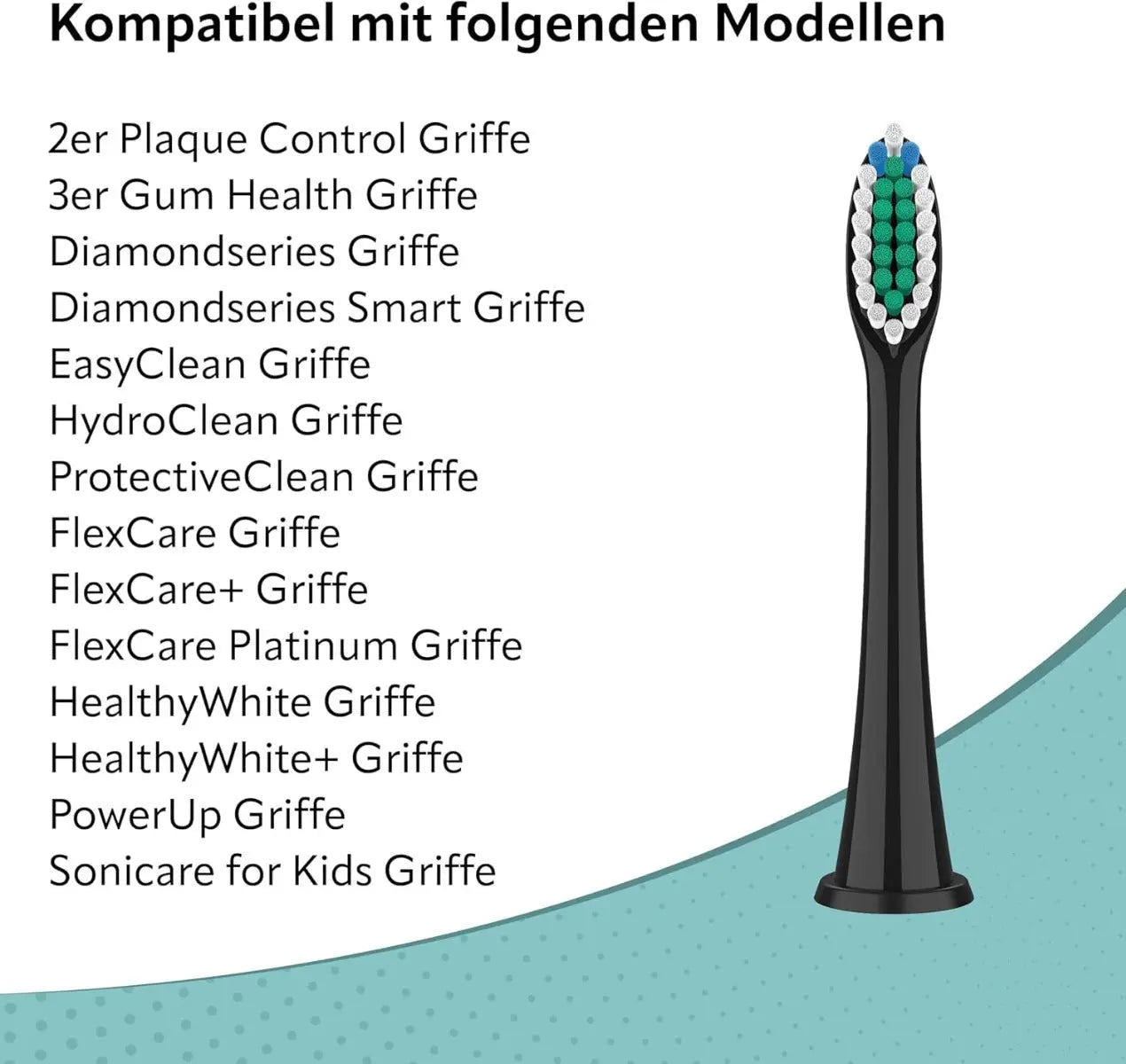 Ersatzbürsten Standard kompatibel mit Philips 8er Pack von Ora-Care