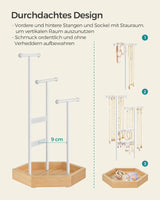 Schmuckständer Schmuckhalte, 4 getrennte Bereiche Metall von Songmics