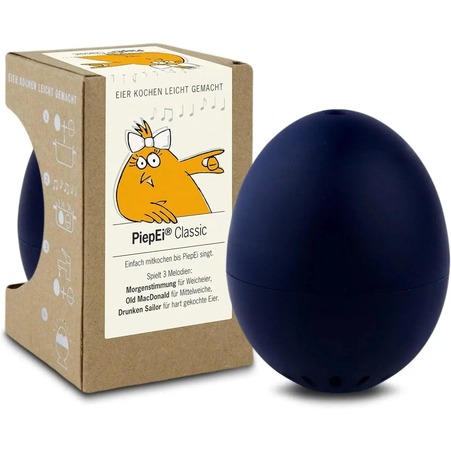 Singende Eieruhr Classic dunkelblau von PiepEi