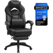 Gaming Stuhl mit Fußstütze und Lendenkissen bis 150 kg von Songmics