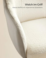 Bürostuhl Drehstuhl Höhenverstellbar Cappuccinobeige von Songmics