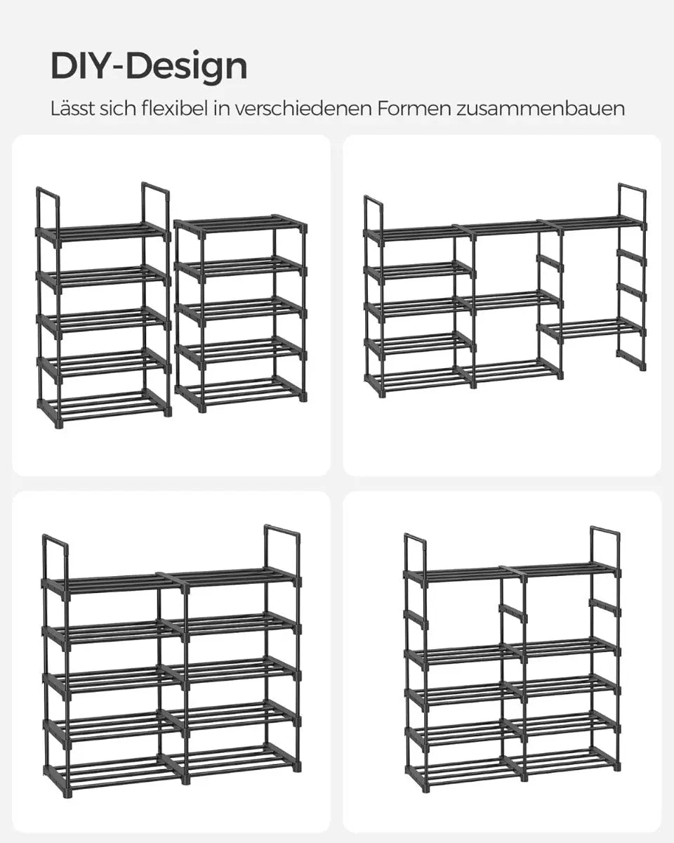 Schuhregal mit 10 Ebenen offener Schuhschrank von guteszeug.ch
