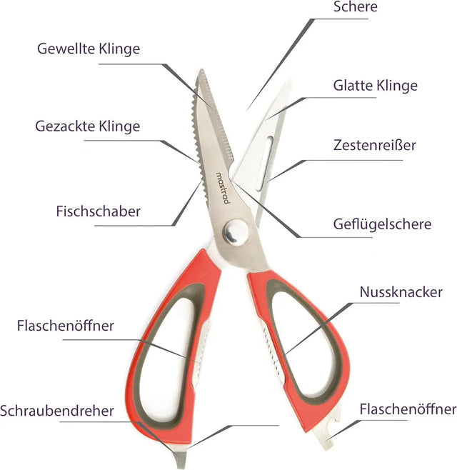 Schere multifunktional mit magentischer Hülle von Mastrad