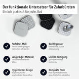 Zahnbürsten Untersetzer Weiss 2er Set von Qikfresh