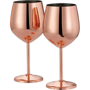 Edelstahl Weingläser Roségold 2er-Set von Oak & Steel