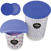 Mehrweg Frischedeckel für Joghurtbecher Blau von Qikfresh