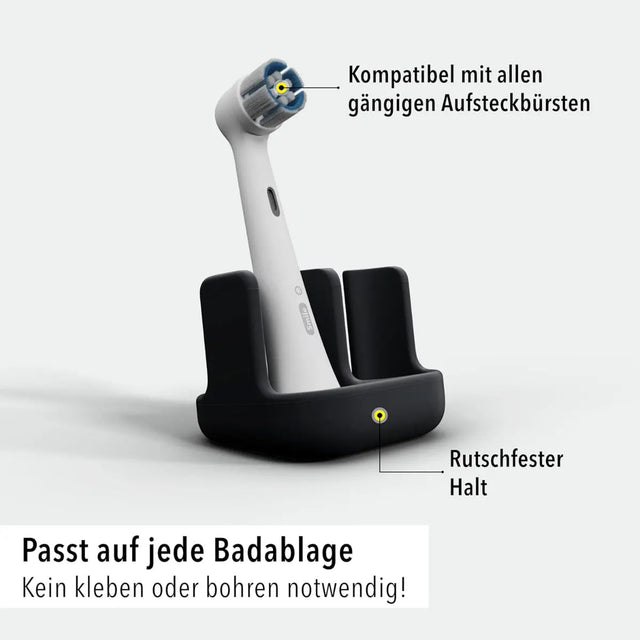 Aufsteckbürstenhalter 2er Schwarz von Qikfresh