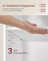 Bücherregal 6-stöckig Offenes Standregal Wolkenweiss, 24 x 60 x 178,5 cm von Songmics