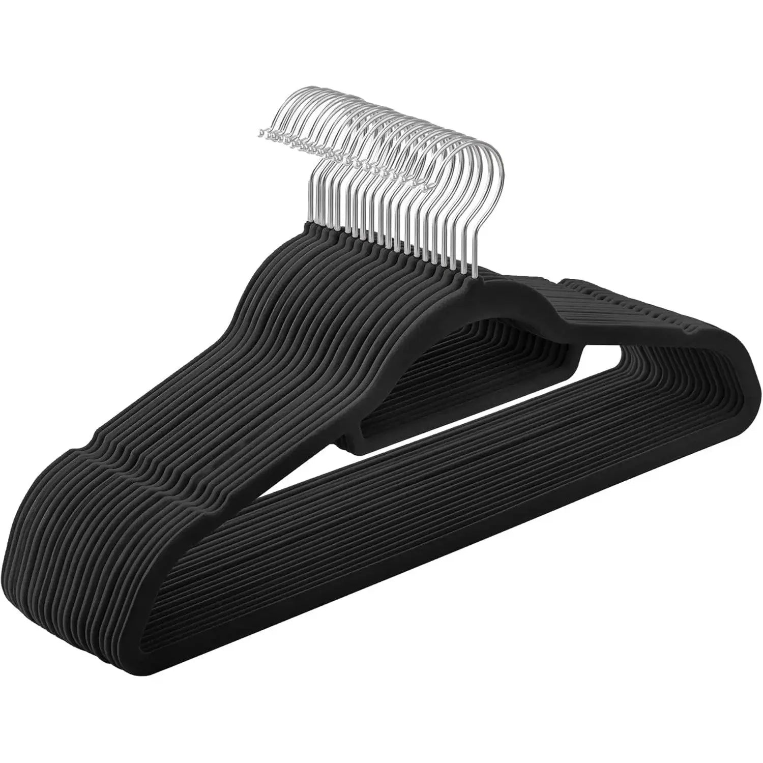 Kleiderbügel Samt 20er Set Silber-Schwarz von Songmics