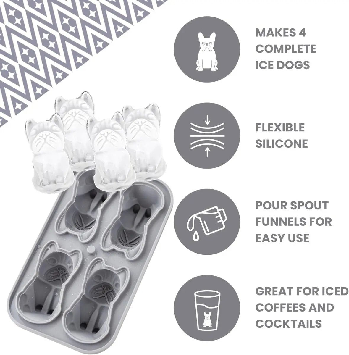 Eiswürfelform Frenchie von Uberstar