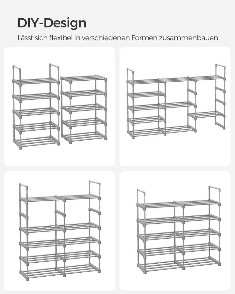 Schuhregal Schuhschrank 10 Ebenen von Songmics