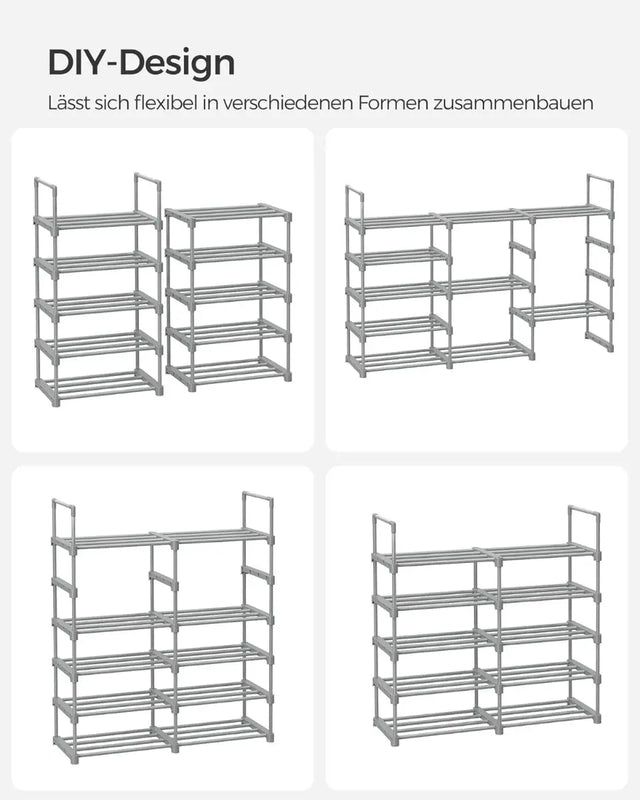 Schuhregal Schuhschrank 10 Ebenen von Songmics