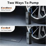 Luftpumpe AL3 150PSI Elektrischer Kompressor Tragbar All-In-One Akku von Cycplus