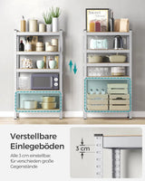 Schwerlastregal mit Stahlgestell, bis 650 kg, silbern von Songmics