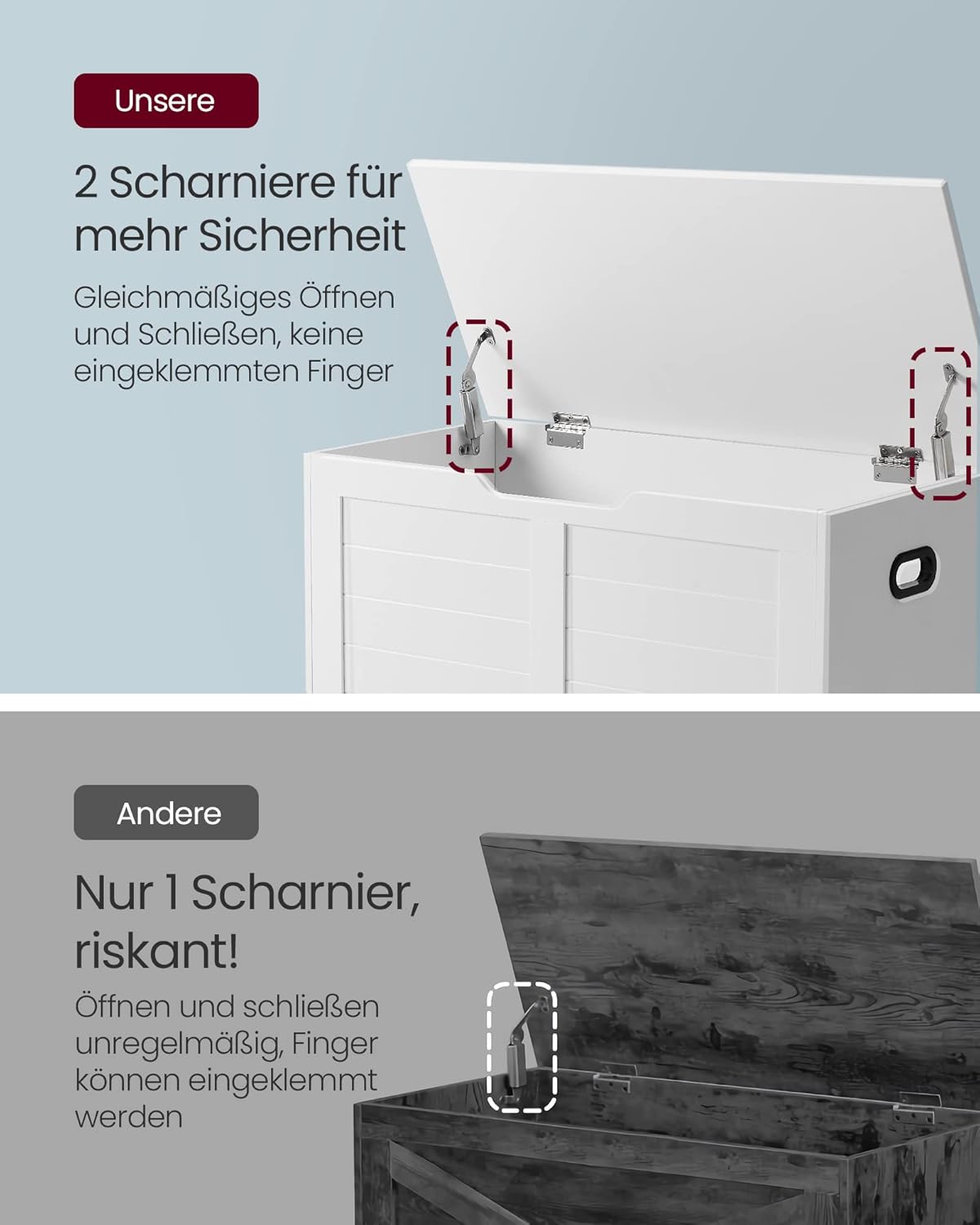 Schuhbank mit Stauraum Sitzbank Landhausstil weiß 80cm von Songmics