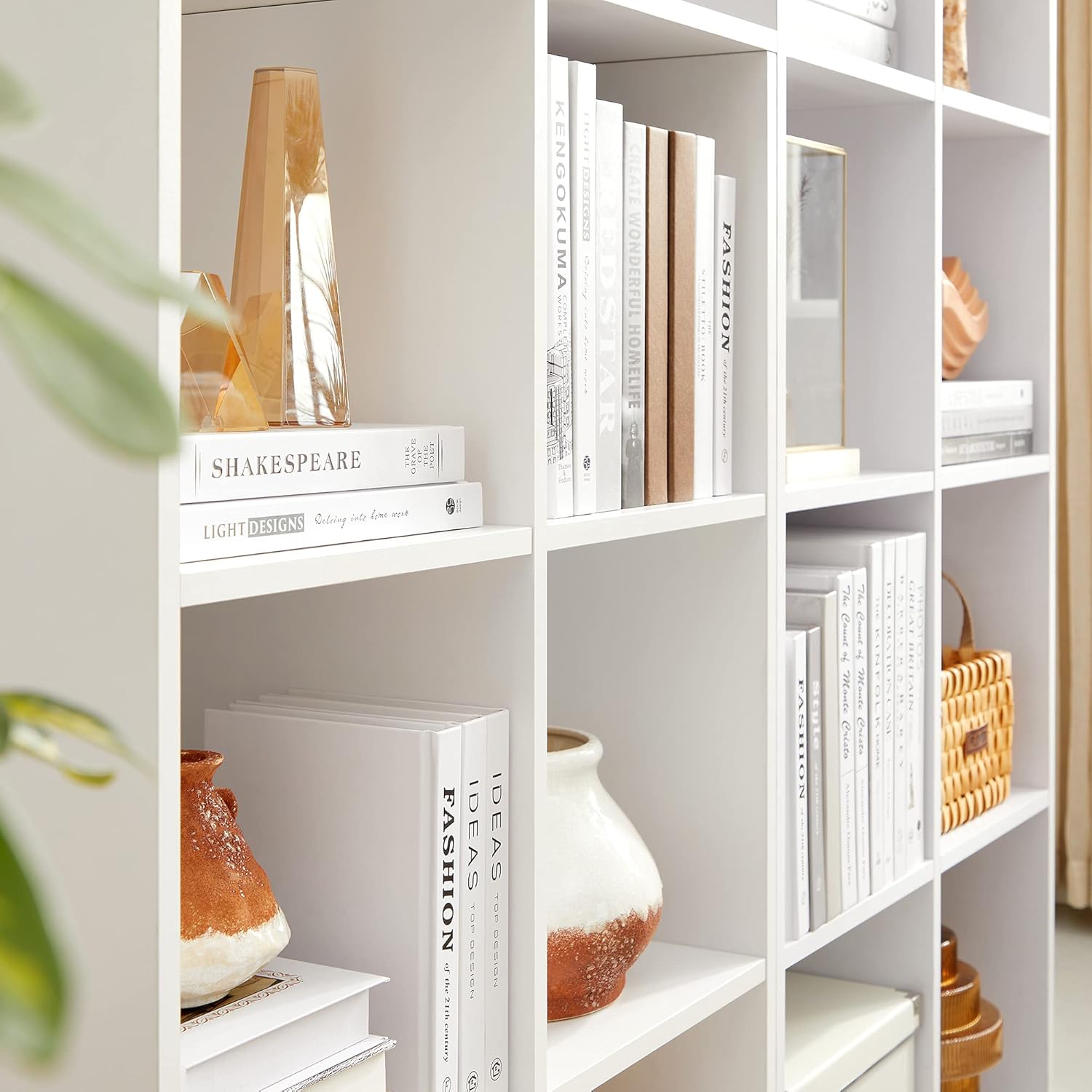 Bücherregal mit 6 Fächern Würfelregal Standregal weiß von Songmics