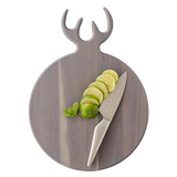 Servierbrett Hirsch grau von Uberstar
