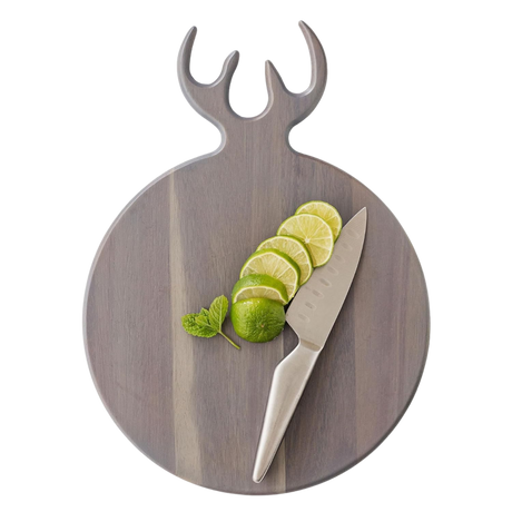 Servierbrett Hirsch grau von Uberstar