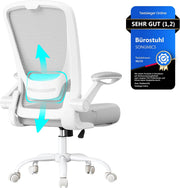 Bürostuhl ergonomisch mit Armlehnen Taubengrau von Songmics