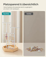Schmuckständer Schmuckhalte, 4 getrennte Bereiche Metall von Songmics