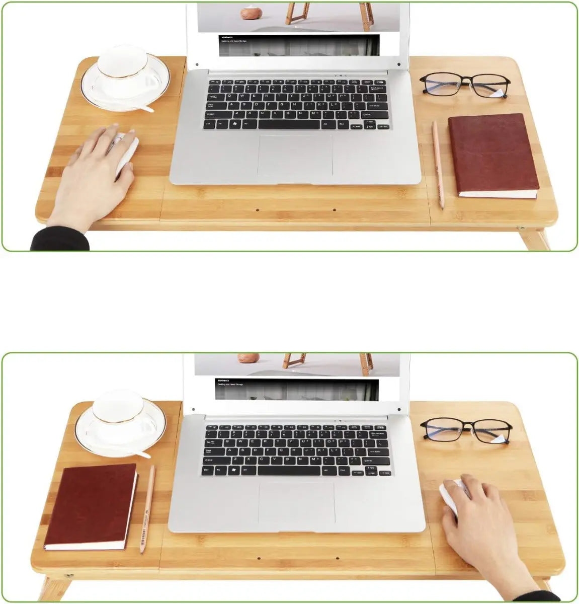 Laptopständer Notebooktisch Klappbar Bambus von Songmics