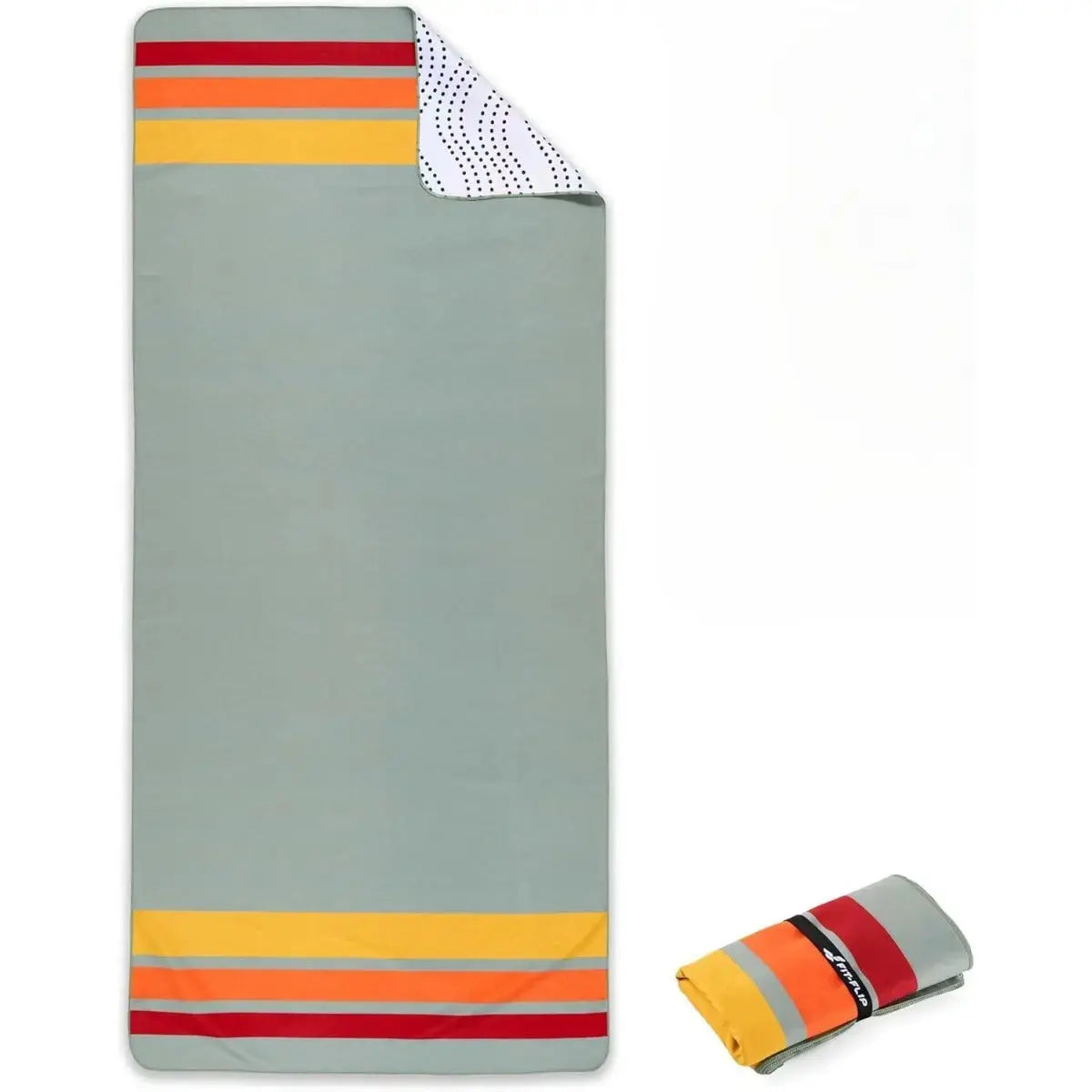 Strandtuch XXL Mikrofaser schnelltrocknendes Badetuch 200x90cm Retrostripes von guteszeug.ch