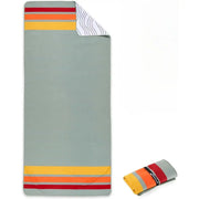 Strandtuch XXL Mikrofaser schnelltrocknendes Badetuch 200x90cm Retrostripes von guteszeug.ch