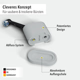 Zahnbürsten- und Aufsteckbürstenhalter 2er Grau von Qikfresh