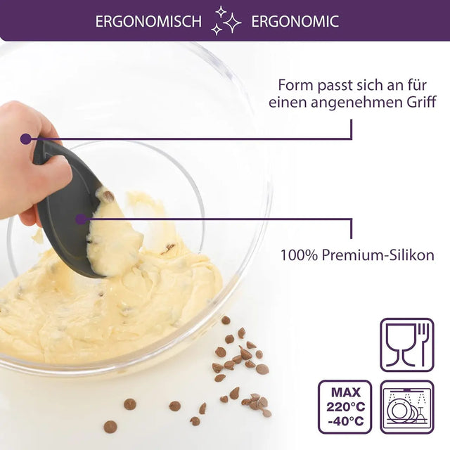 Teigschaber Silikon schwarz von Mastrad